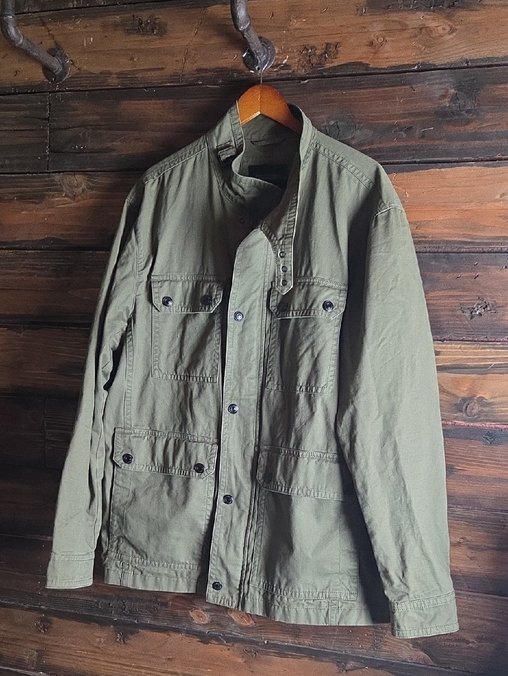 Banana Republiv Men's Olive Field Jacket - Classic Utility Style Size XL